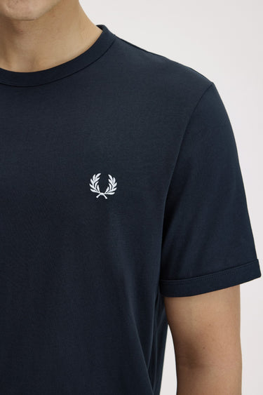 T-SHIRT HOMME RINGER MARINE 608 MARINE 608