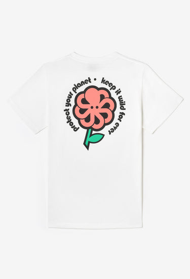 T-shirt Jonsen Island Loose Protect Flower blanc