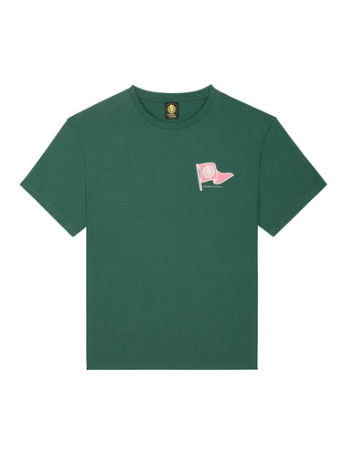 T-SHIRT HOMME CONFORT FLAG COLOR R VERT VERT