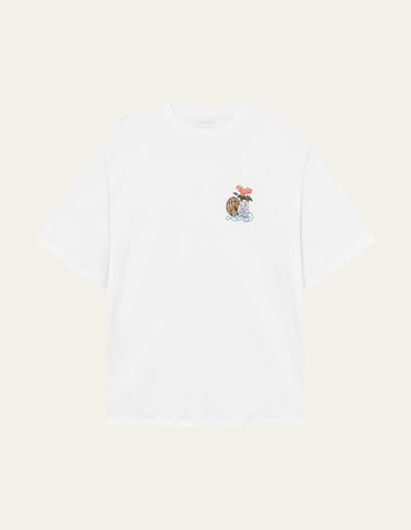 T-SHIRT HOMME COLE TABLE BLANC BLANC