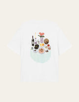 T-SHIRT HOMME COLE TABLE BLANC BLANC