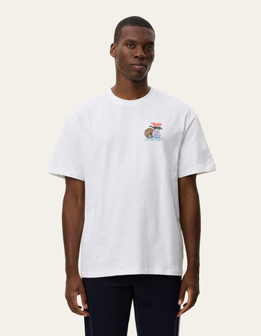 T-SHIRT HOMME COLE TABLE BLANC BLANC