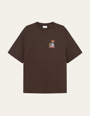 T-SHIRT HOMME COLE TABLE MARRON MARRON