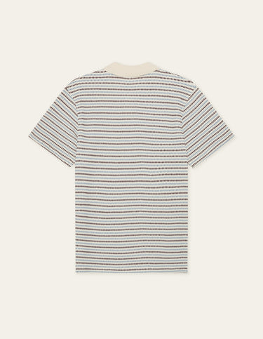 T-SHIRT HOMME KNITTED STRIPE ECRU ECRU