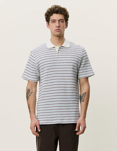 T-SHIRT HOMME KNITTED STRIPE ECRU ECRU