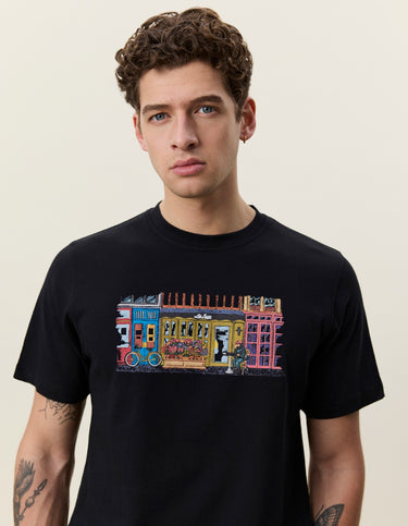 T-SHIRT HOMME MARKET NOIR NOIR