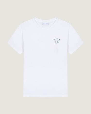 T-SHIRT HOMME POPINCOURT LE FROMAGE / GOTS BLANC BLANC