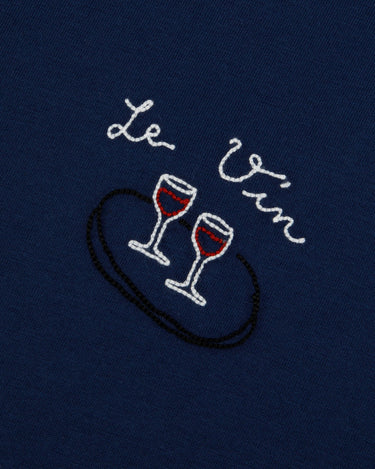 T-SHIRT HOMME POPINCOURT LE VIN / GOTS MARINE MARINE