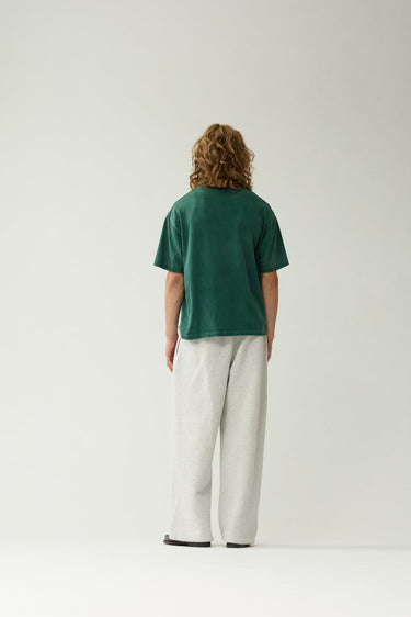 T-SHIRT HOMME WORKED LOGO VERT / BLANC VERT / BLANC