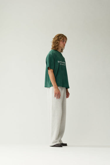 T-SHIRT HOMME WORKED LOGO VERT / BLANC VERT / BLANC