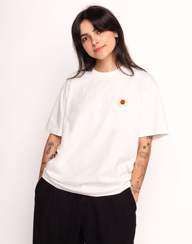 T-SHIRT HOMME HAPPY FLOWER ECRU ECRU