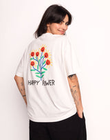 T-SHIRT HOMME HAPPY FLOWER ECRU ECRU