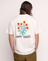 T-SHIRT HOMME HAPPY FLOWER ECRU ECRU