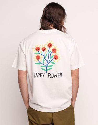 T-SHIRT HOMME HAPPY FLOWER ECRU ECRU