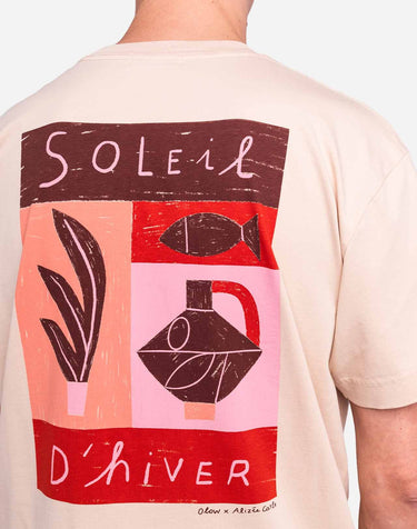 T-SHIRT HOMME SOLEIL D'HIVER CREME CREME