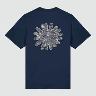 T-SHIRT HOMME BIARRITZ FLOWER MARINE MARINE