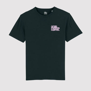 T-SHIRT HOMME PINK FLOWER NOIR NOIR