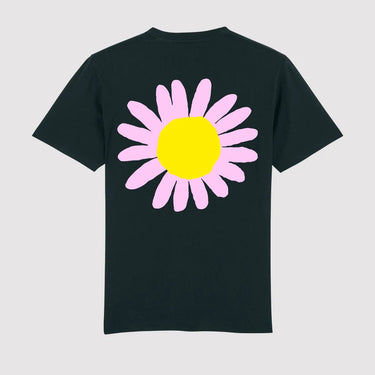 T-SHIRT HOMME PINK FLOWER NOIR NOIR