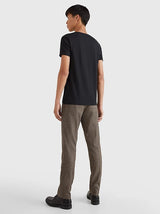 T-SHIRT HOMME CORE STRETCH SLIM V- NOIR NOIR