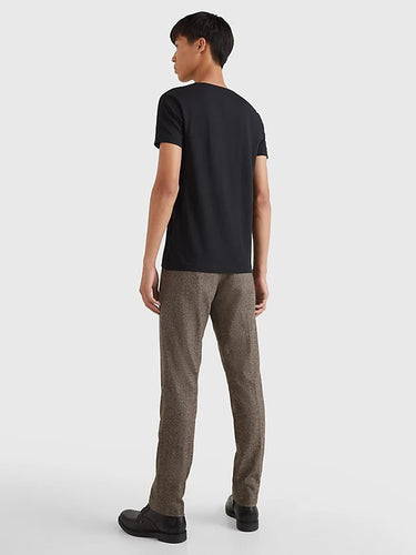 T-SHIRT HOMME CORE STRETCH SLIM V- NOIR NOIR