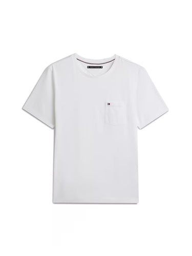 T-SHIRT HOMME ESSENTIAL SOLID POCK BLANC BLANC