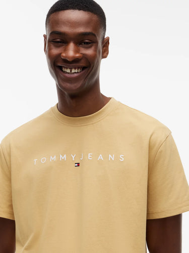 T-SHIRT HOMME REG LINEAR LOGO BEIGE BEIGE