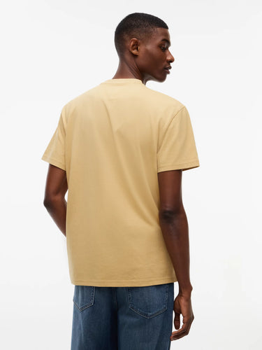 T-SHIRT HOMME REG LINEAR LOGO BEIGE BEIGE