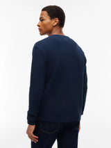 T-SHIRT HOMME REG WASHED WAFFL MARINE MARINE