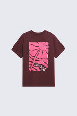 T-SHIRT MIXTE LEOLINA DAISY BORDEAUX BORDEAUX