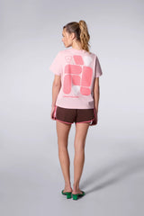 T-SHIRT MIXTE LEOLINA GEOMETRY BLUSH BLUSH