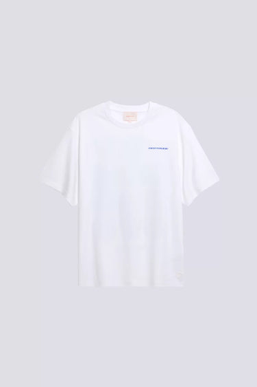 T-SHIRT MIXTE LEONCE GEOMETRY BLANC/SAPHIR BLANC/SAPHIR
