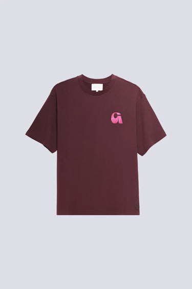 T-SHIRT MIXTE LEONCE LETTER BORDEAUX BORDEAUX