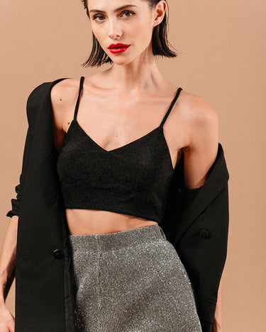 TOP FEMME LOLITA NOIR NOIR