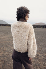 VESTE FEMME VEENA FUR ECRU ECRU