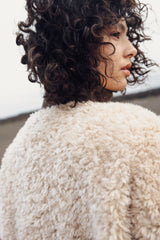 VESTE FEMME VEENA FUR ECRU ECRU