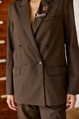 VESTE FEMME VIANI MARRON/ECRU MARRON/ECRU