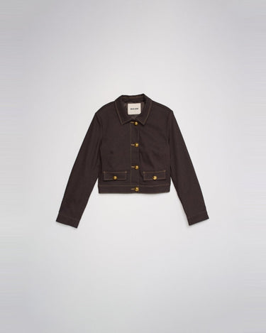 VESTE FEMME DENIM MARRON MARRON