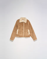 VESTE FEMME PEAU LAINEE CAMEL CAMEL