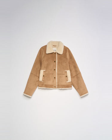 VESTE FEMME PEAU LAINEE CAMEL CAMEL
