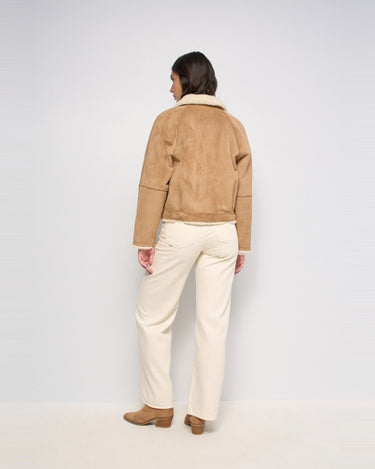 VESTE FEMME PEAU LAINEE CAMEL CAMEL