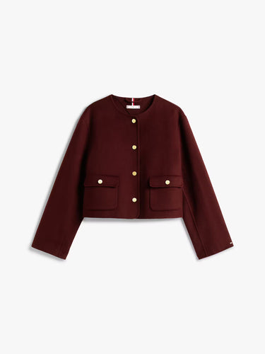 VESTE FEMME DF WOOL BLEND BORDEAUX BORDEAUX