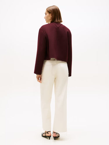 VESTE FEMME DF WOOL BLEND BORDEAUX BORDEAUX