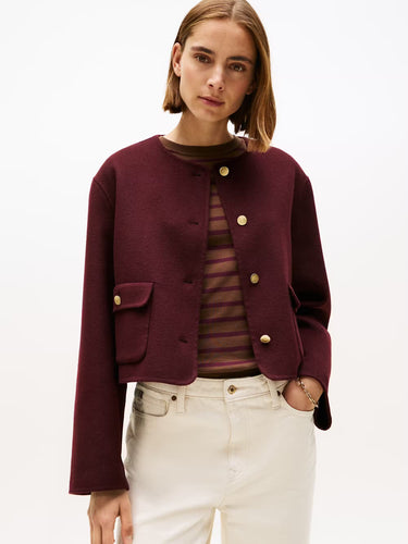 VESTE FEMME DF WOOL BLEND BORDEAUX BORDEAUX