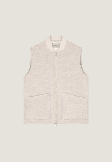 VESTE HOMME NILS TEDDY VEST SAND SAND