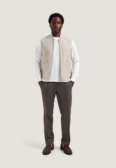 VESTE HOMME NILS TEDDY VEST SAND SAND