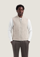 VESTE HOMME NILS TEDDY VEST SAND SAND