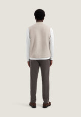 VESTE HOMME NILS TEDDY VEST SAND SAND