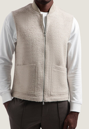 VESTE HOMME NILS TEDDY VEST SAND SAND