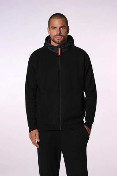 VESTE HOMME BI-MATIÈRE SEBASTIEN NOIR NOIR