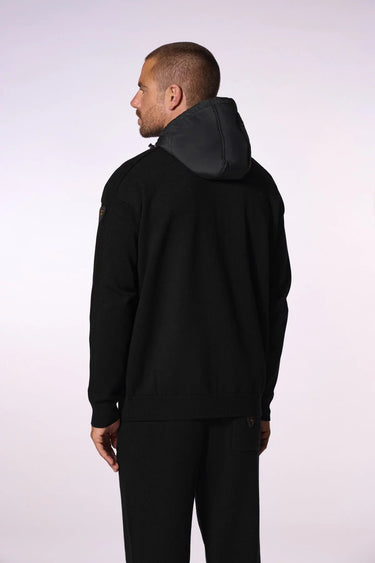 VESTE HOMME BI-MATIÈRE SEBASTIEN NOIR NOIR